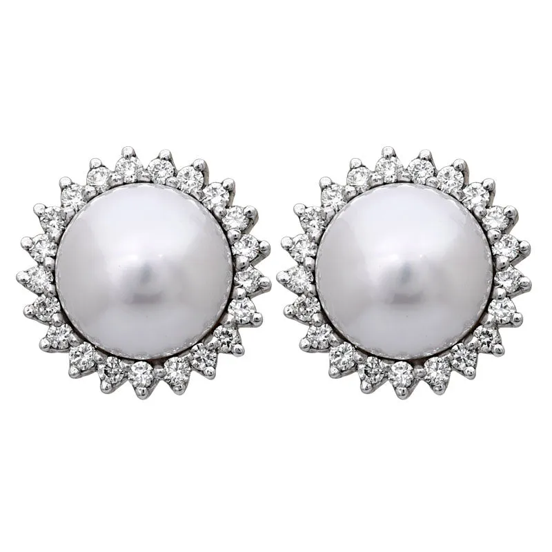 Earrings-South Sea Pearl and Diamond