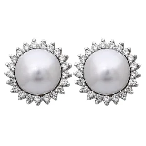 Earrings-South Sea Pearl and Diamond