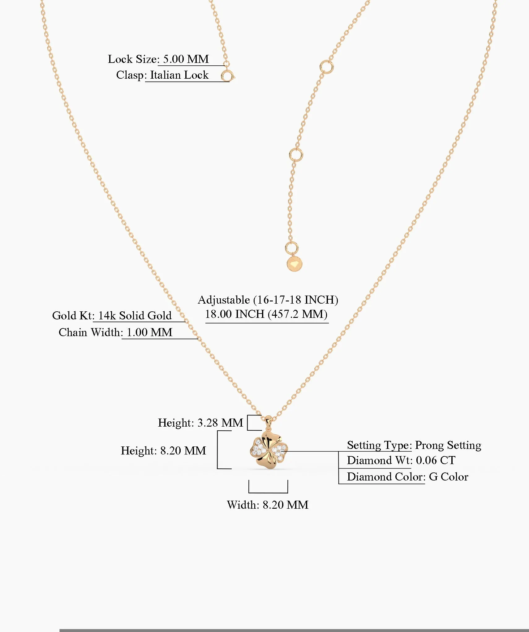 Elegant Clover Necklace in Gold & Diamonds