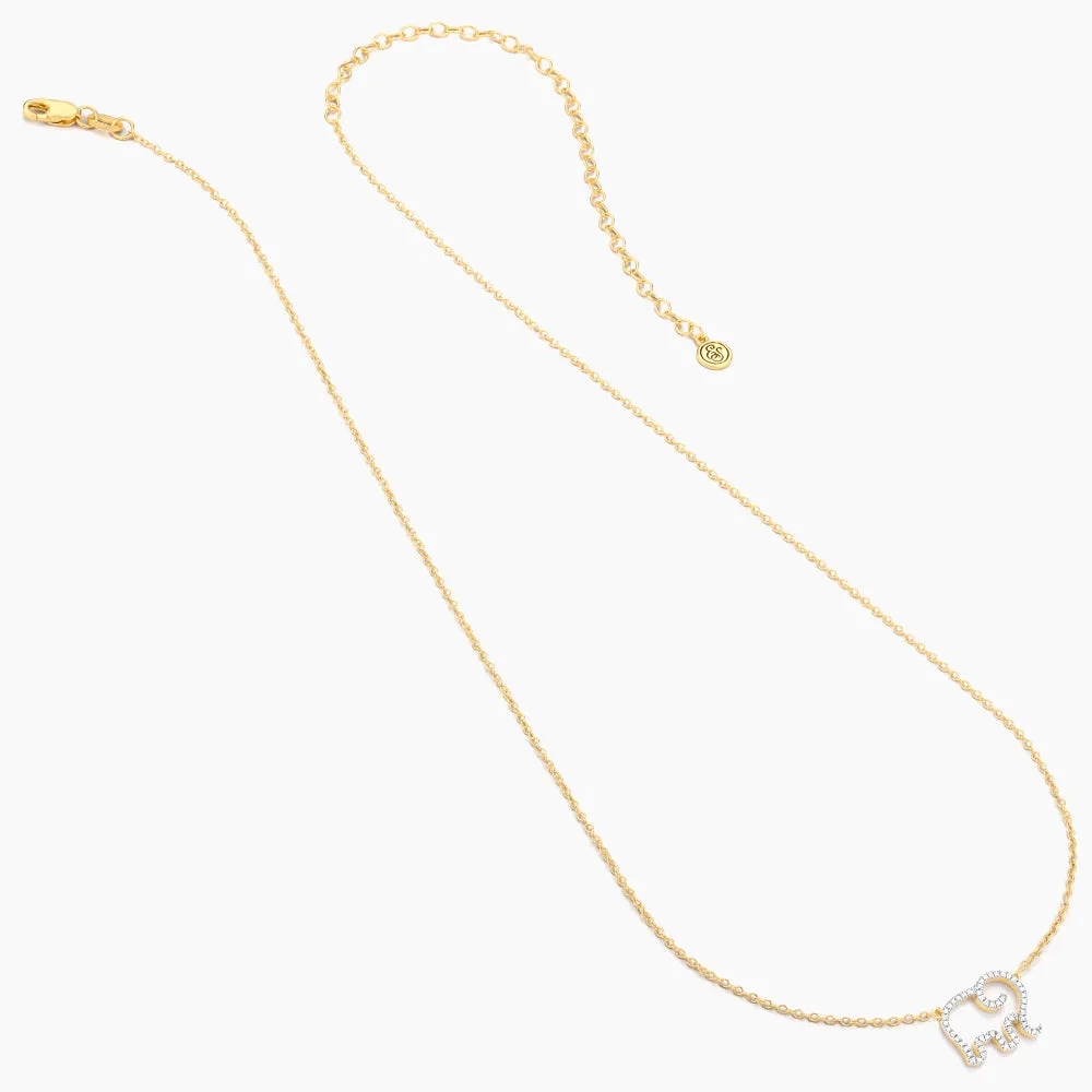 Elephant Mom Pendant Necklace