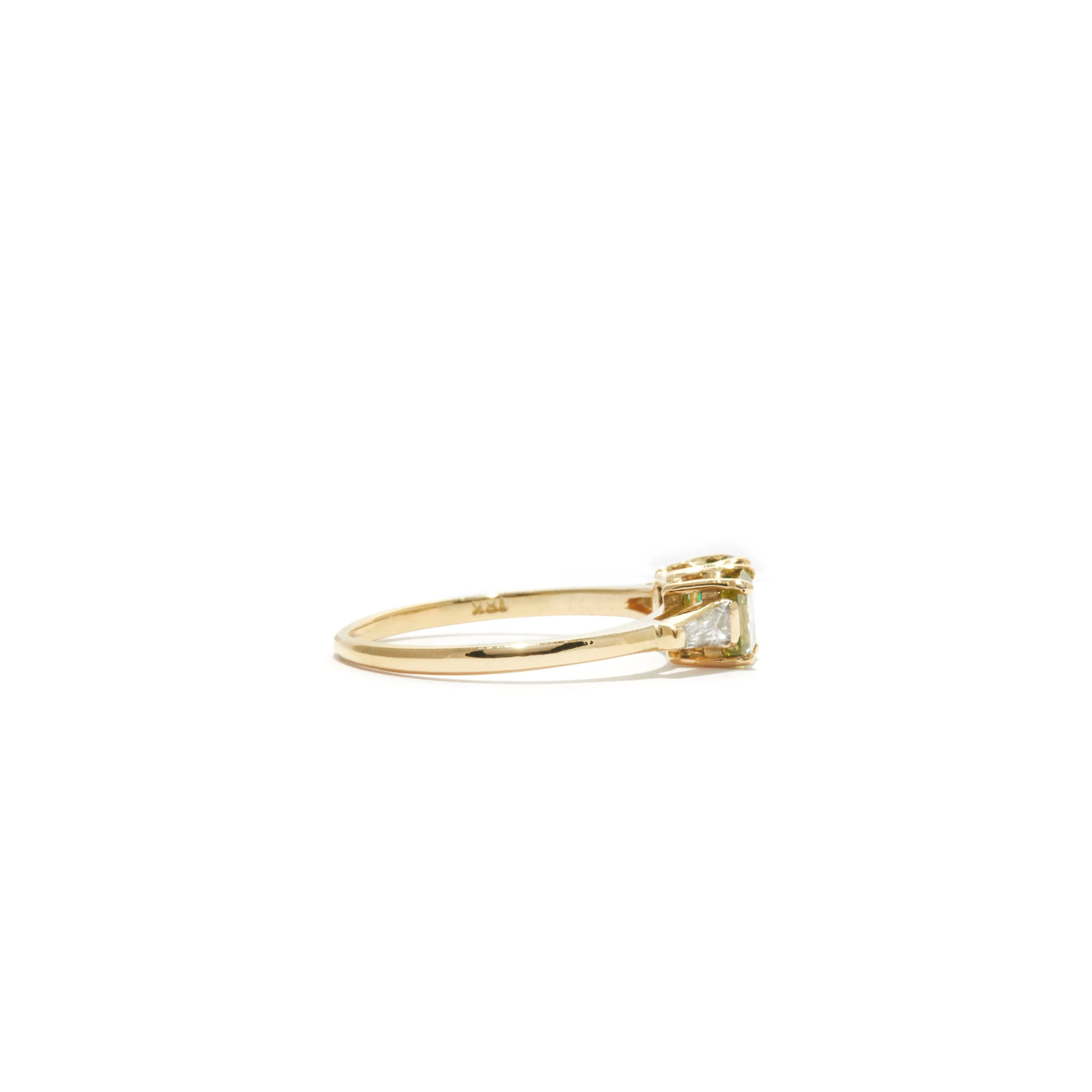 Emerald and Yellow Diamond Ring