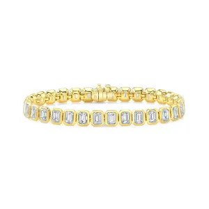 Emerald Cut Diamond Tennis Bracelet