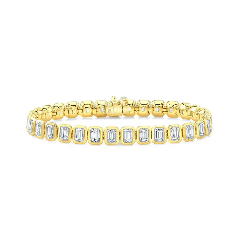 Emerald Cut Diamond Tennis Bracelet