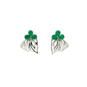 Emerald Earring in .925 Sterling Silver - KST 50870