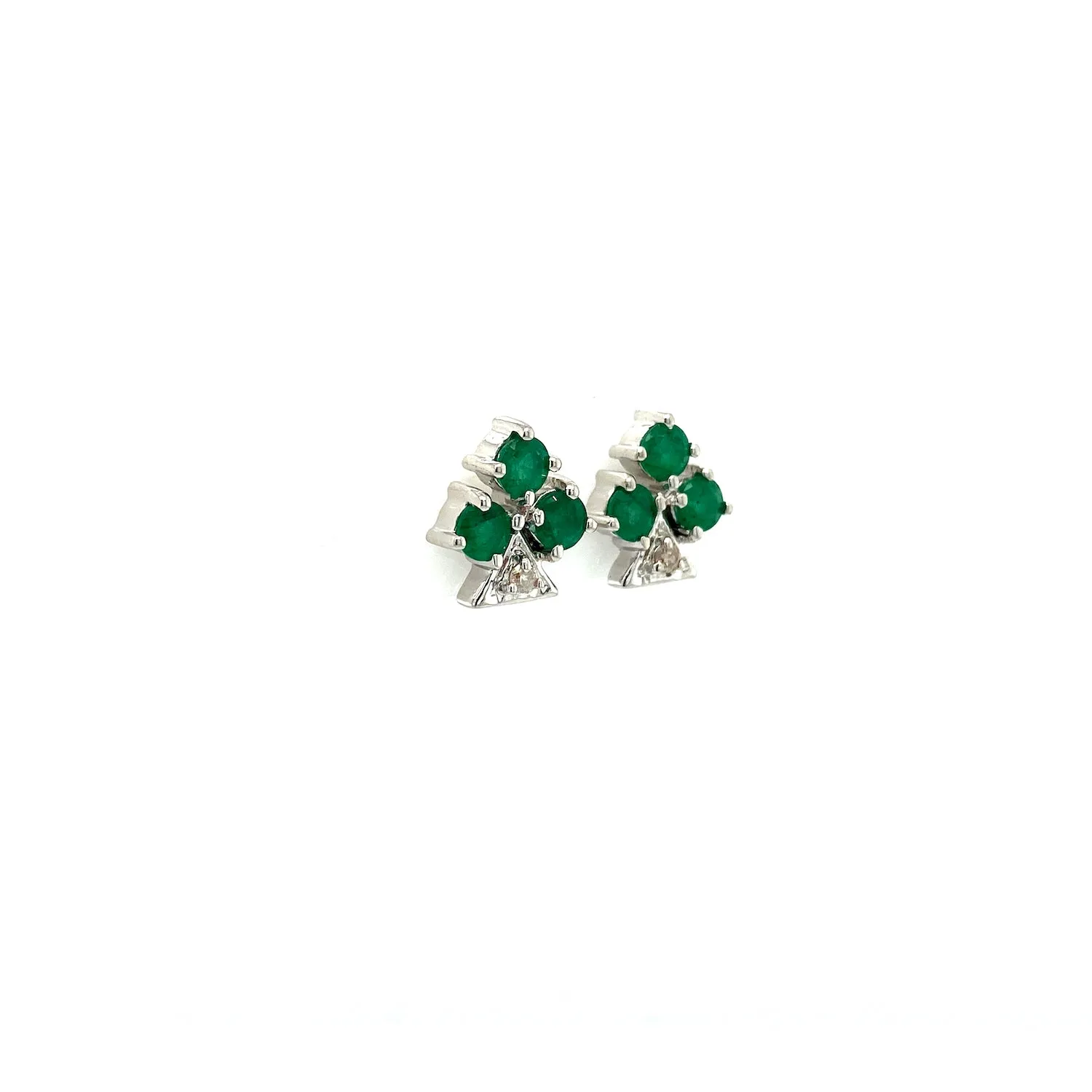 Emerald Earring in .925 Sterling Silver - KST 53825