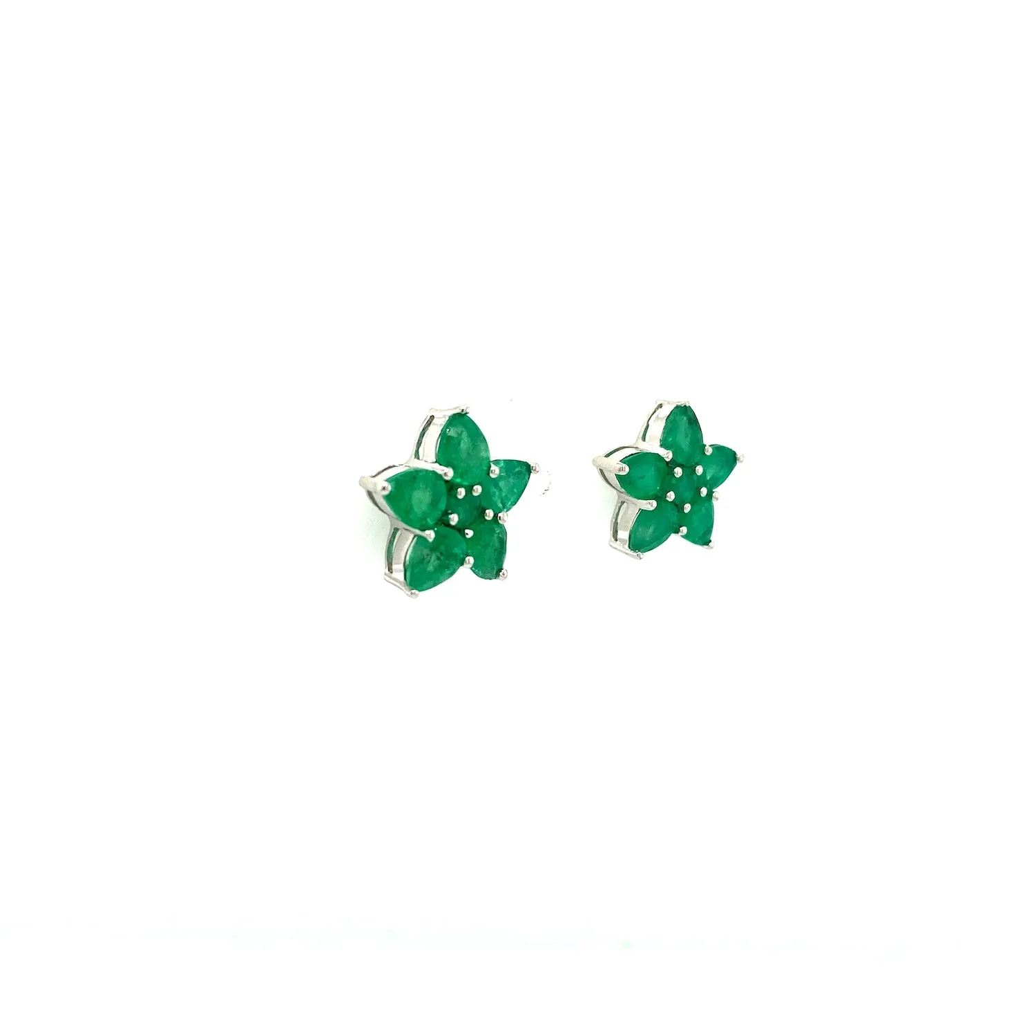 Emerald Earring in .925 Sterling Silver - KST 55386
