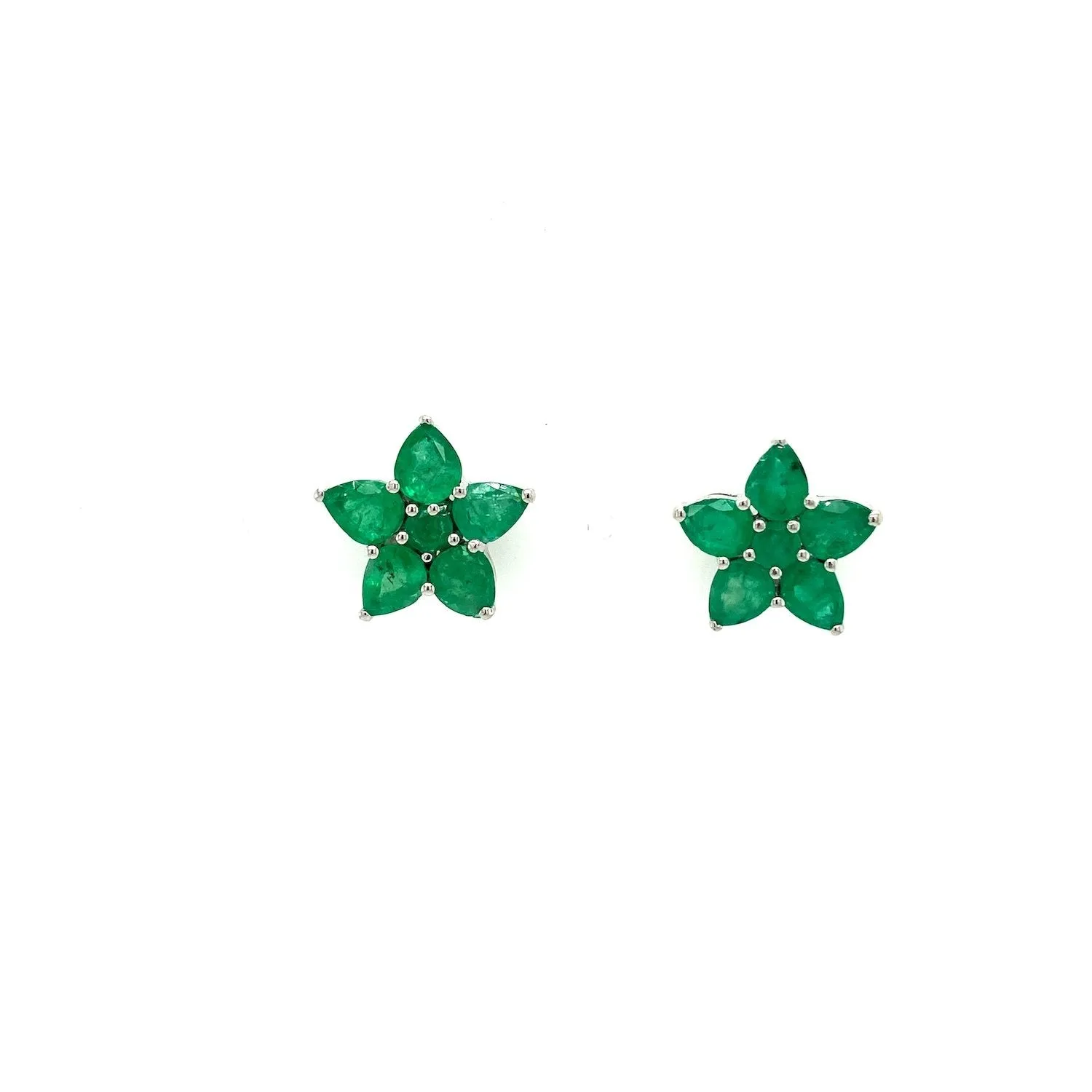 Emerald Earring in .925 Sterling Silver - KST 55386