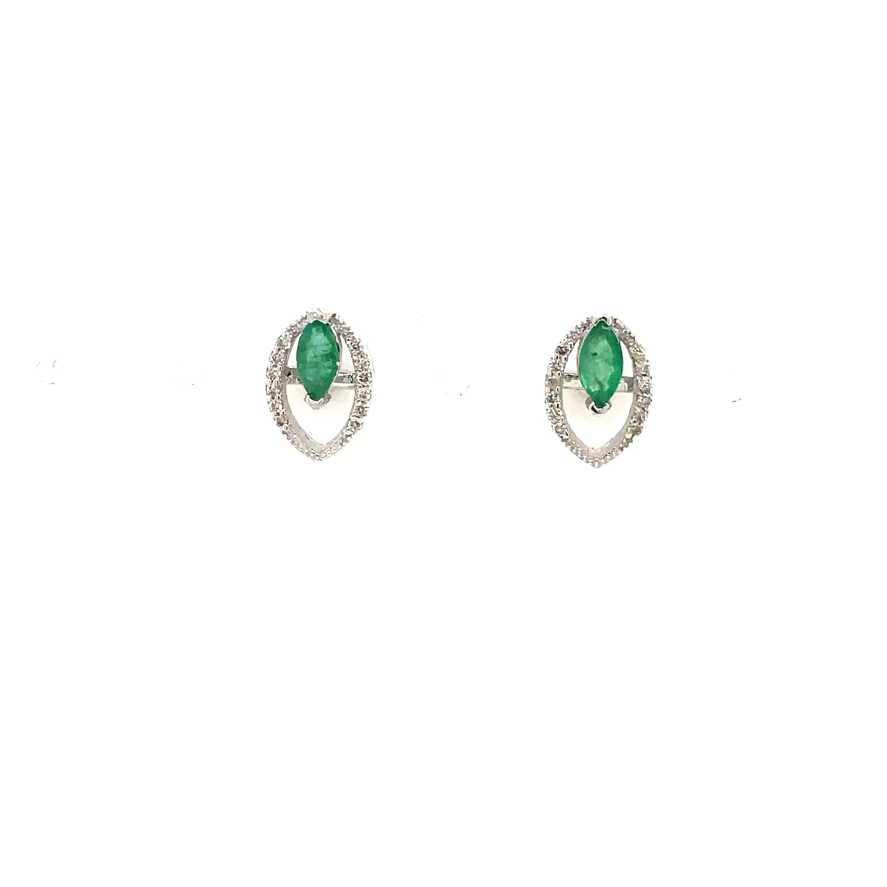 Emerald Earring in .925 Sterling Silver - KST 56867