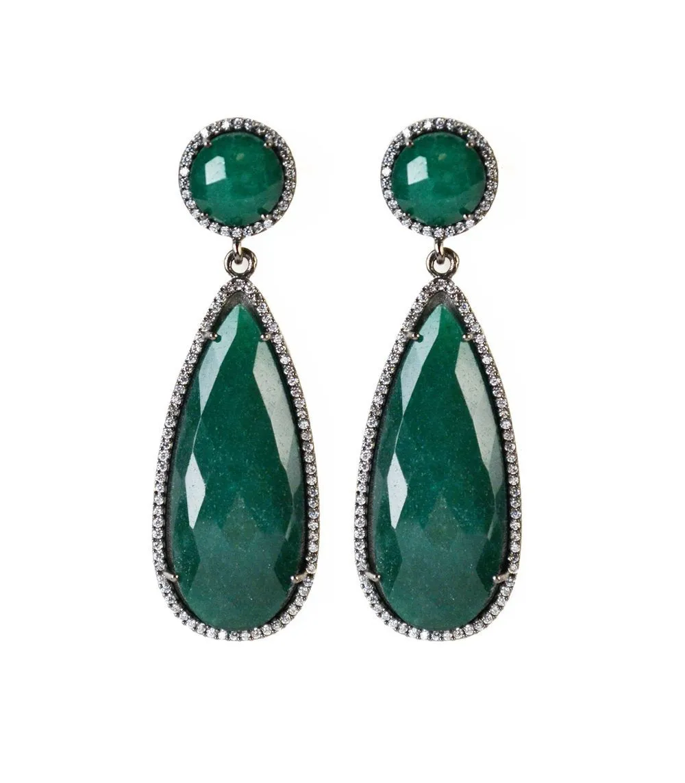 Emerald Green Drop Earrings