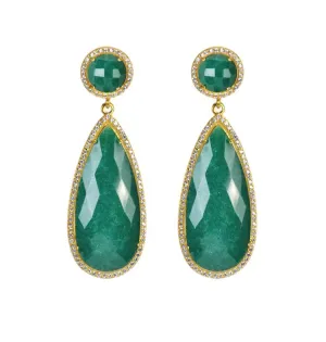 Emerald Green Drop Earrings