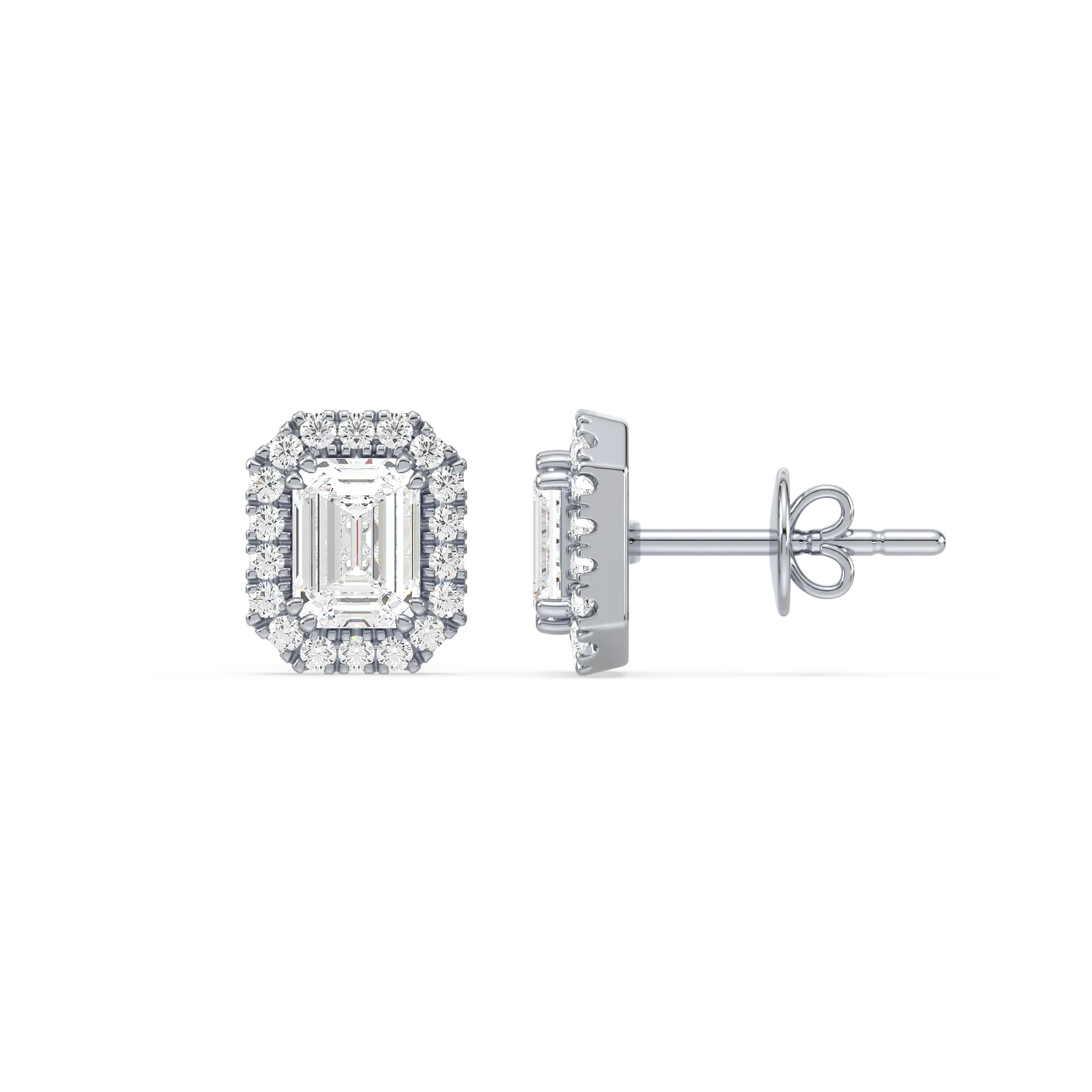 Emerald Halo Studs