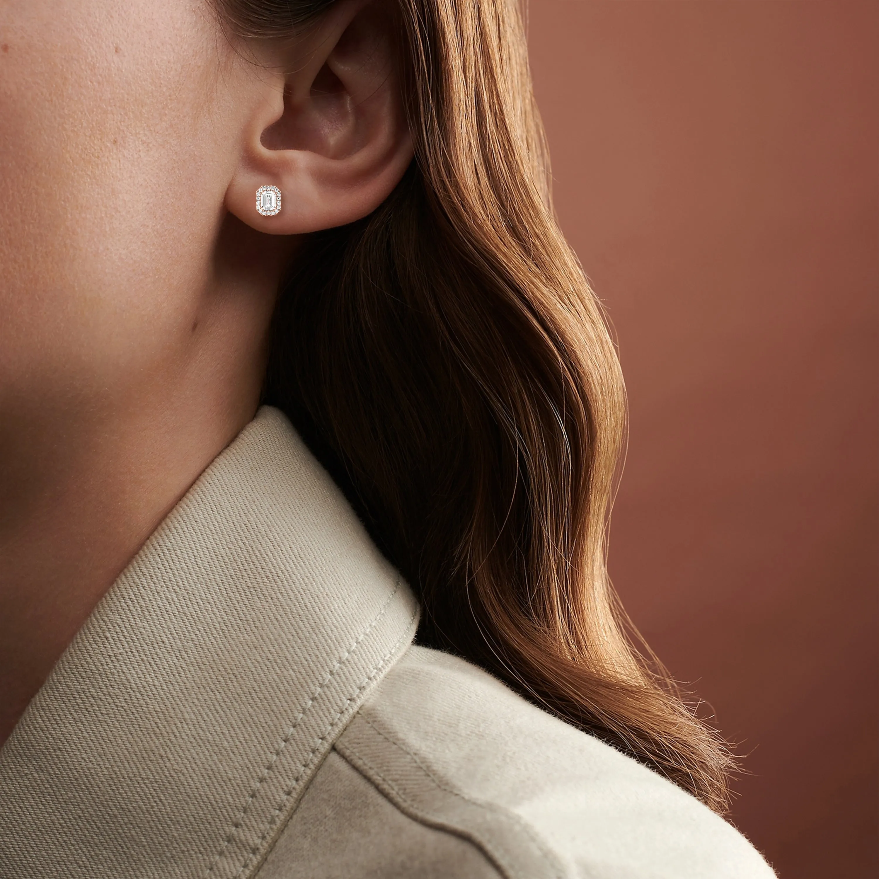 Emerald Halo Studs
