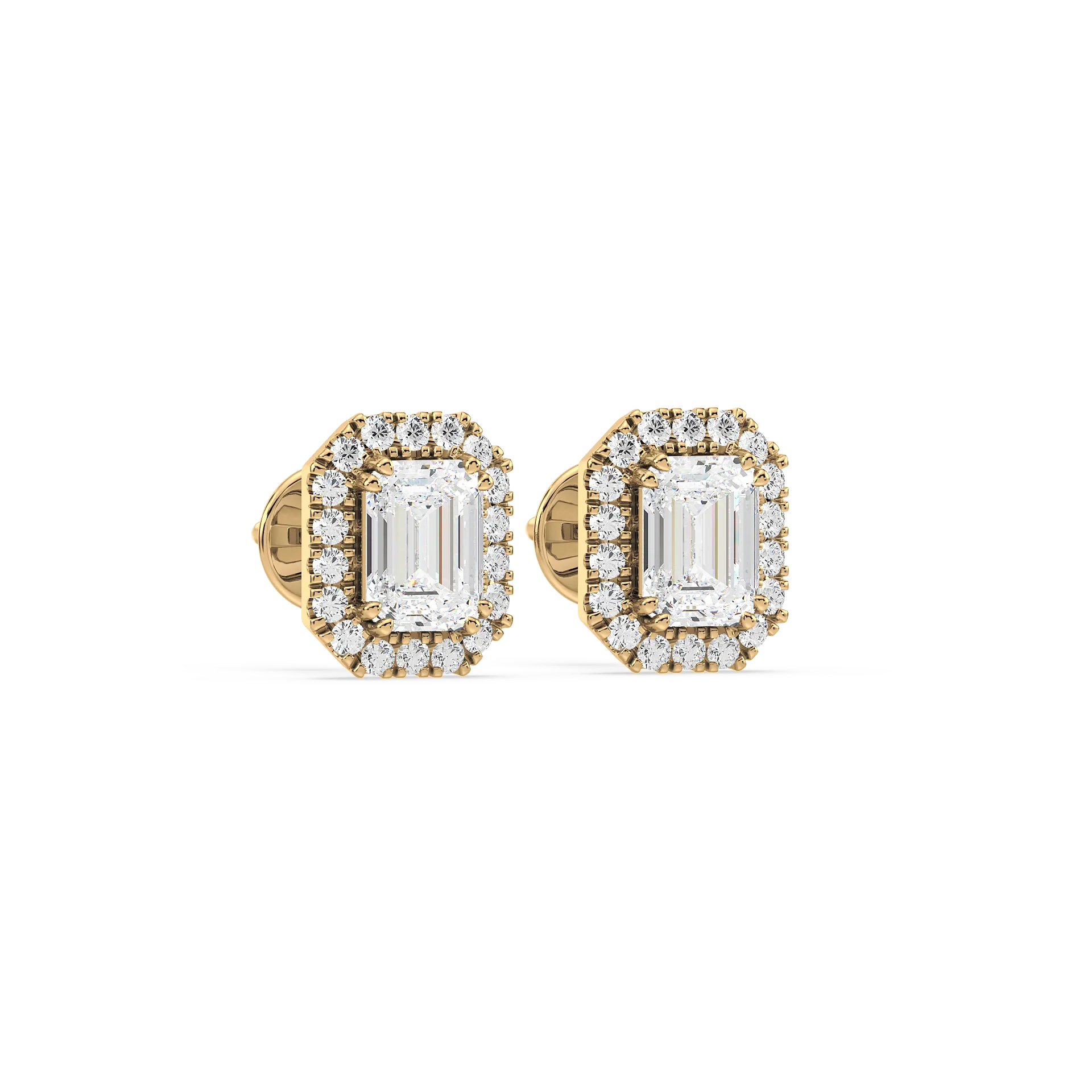Emerald Halo Studs