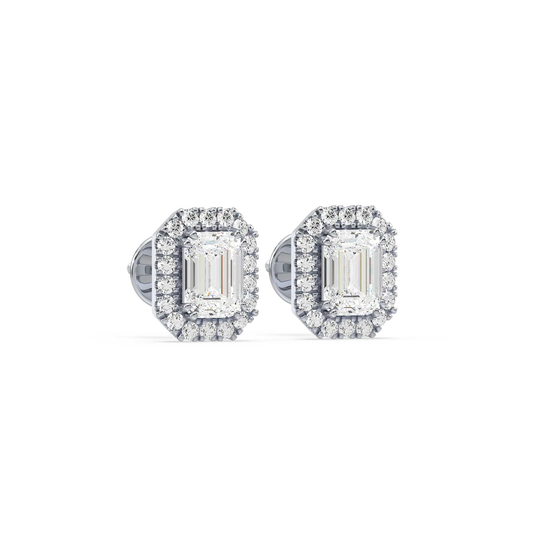 Emerald Halo Studs