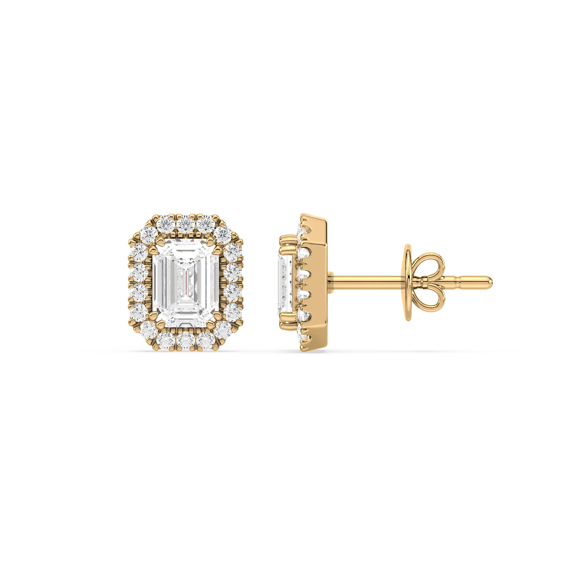 Emerald Halo Studs