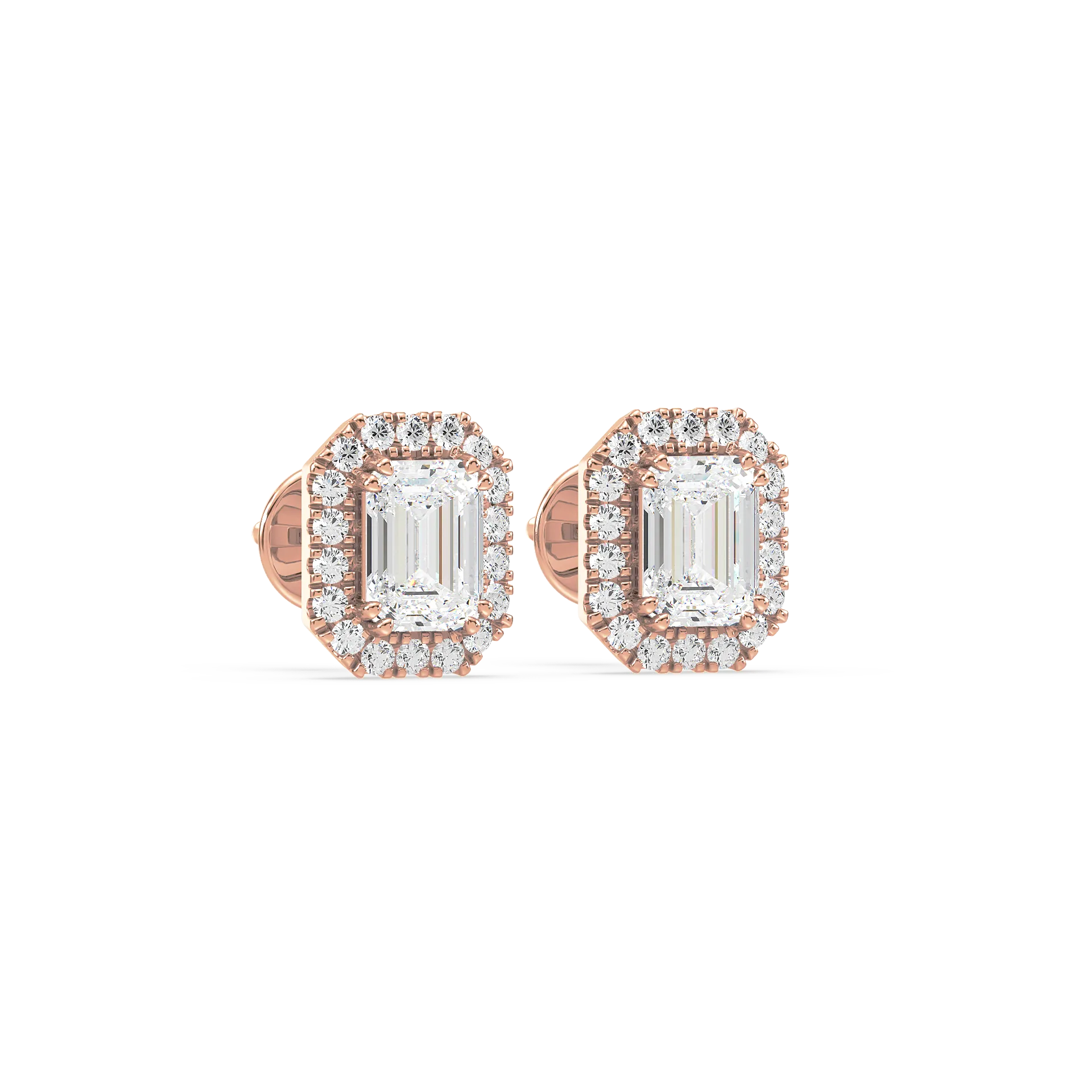 Emerald Halo Studs