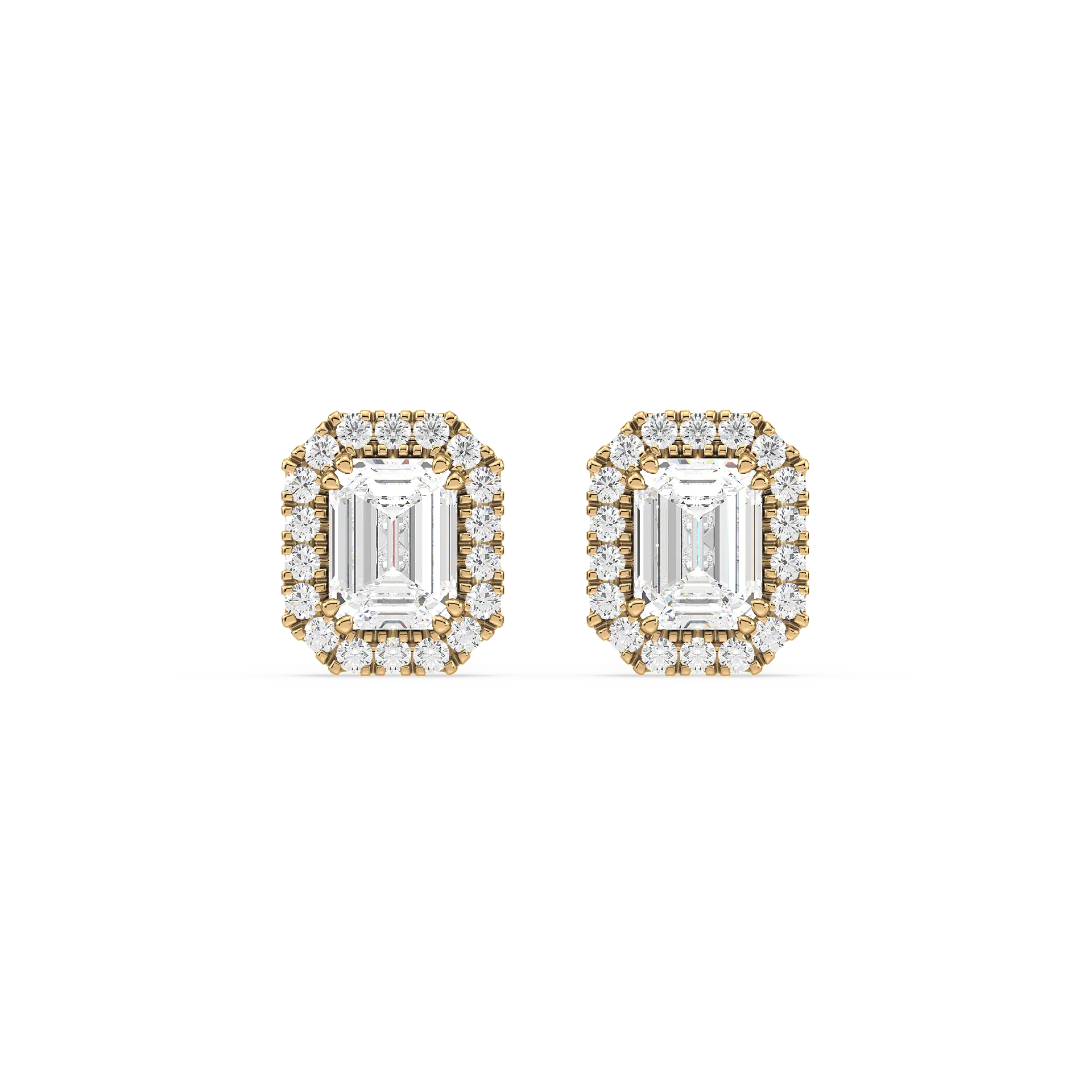 Emerald Halo Studs