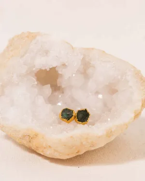 Emerald Post Earrings