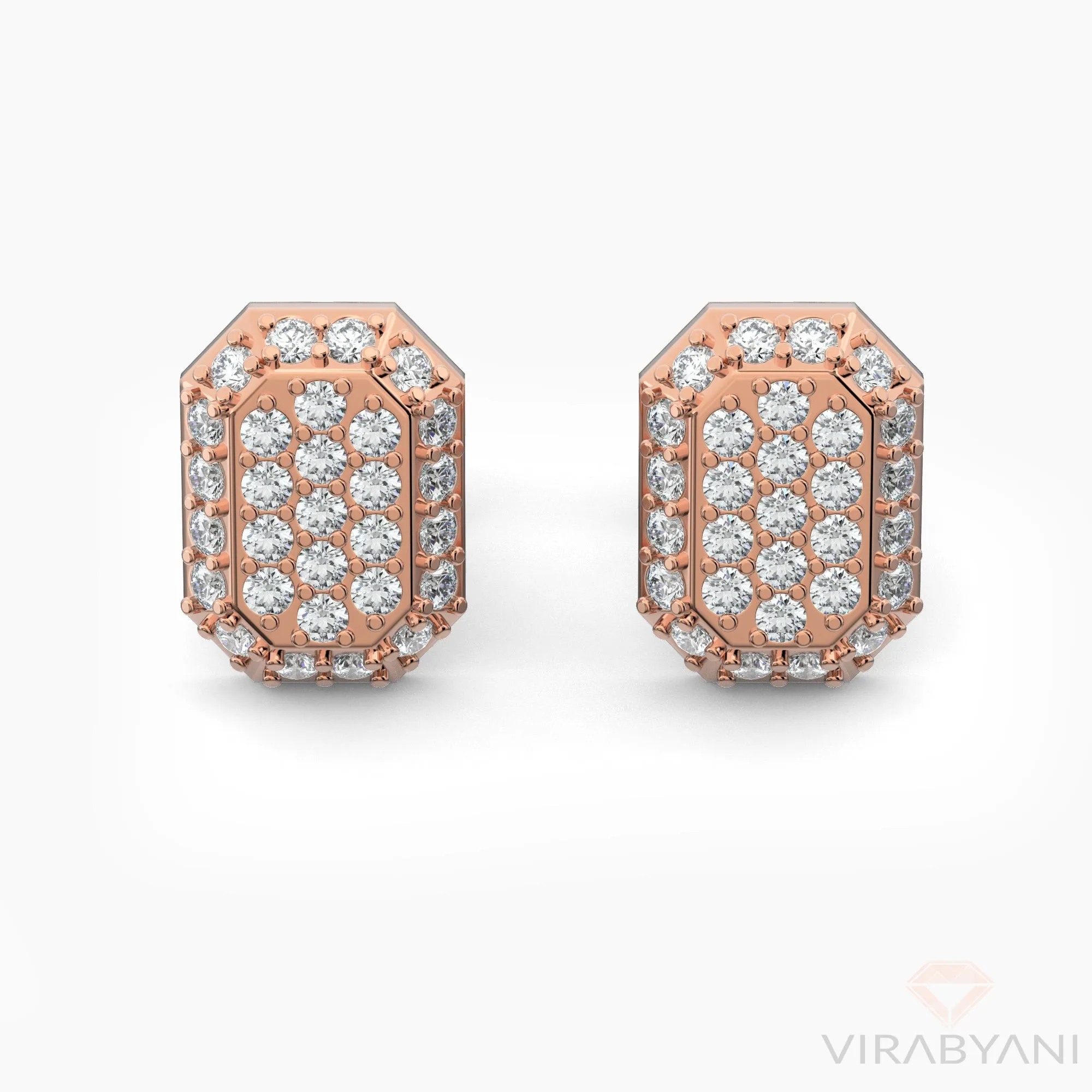 Emerald Shaped AMoré Pavé Earrings With 0.45 ct. Diamonds