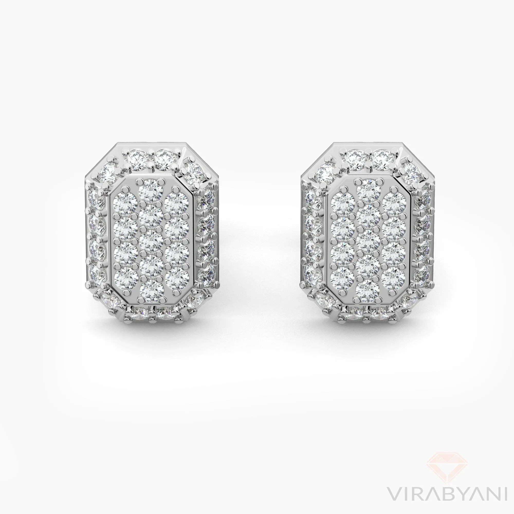 Emerald Shaped AMoré Pavé Earrings With 0.45 ct. Diamonds