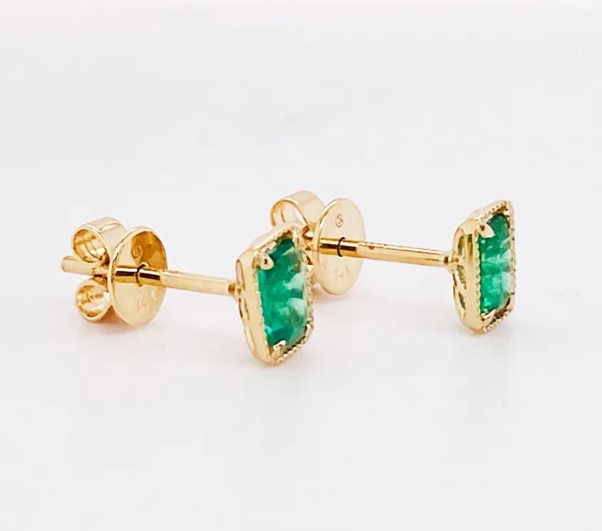 Emerald Stud Earrings