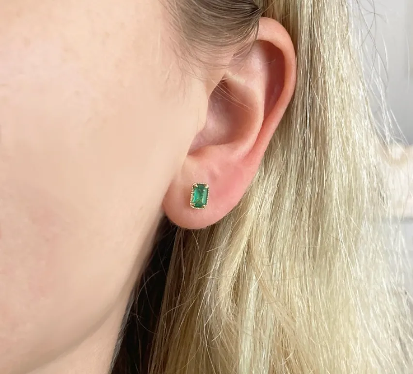 Emerald Stud Earrings