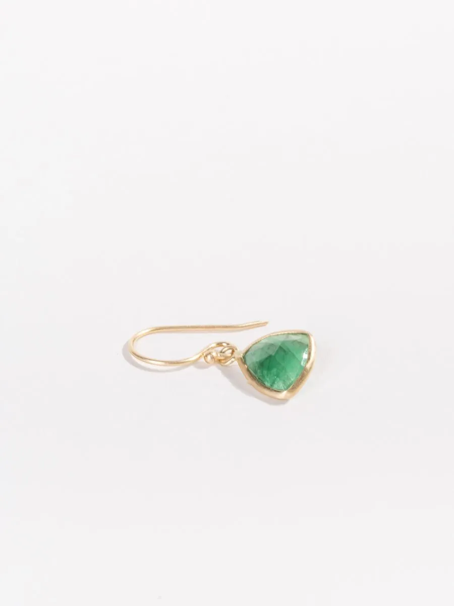 emerald trillion earrings