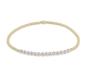 ENewton Gold Bliss 2mm Bead Bracelet - Pearl
