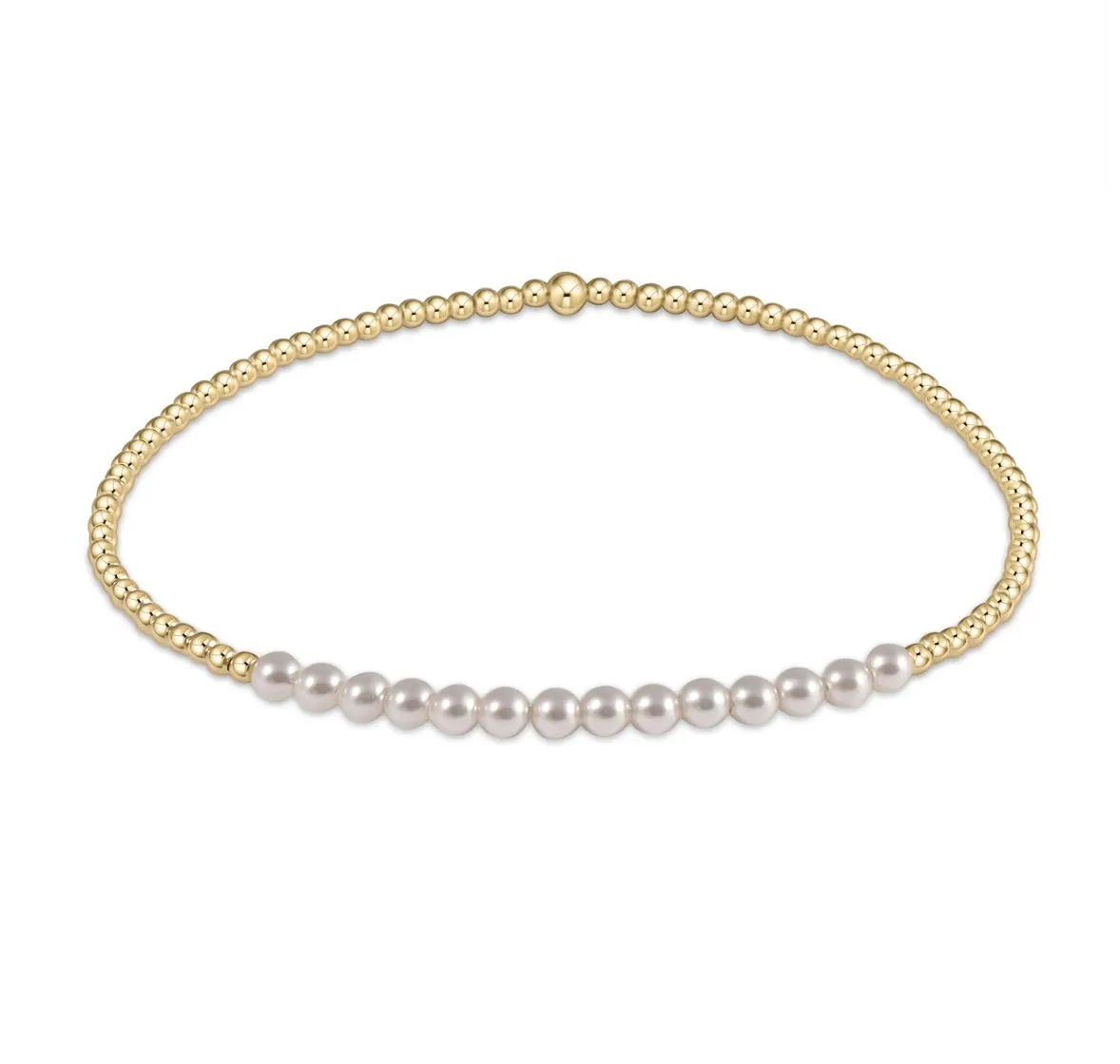 ENewton Gold Bliss 2mm Bead Bracelet - Pearl