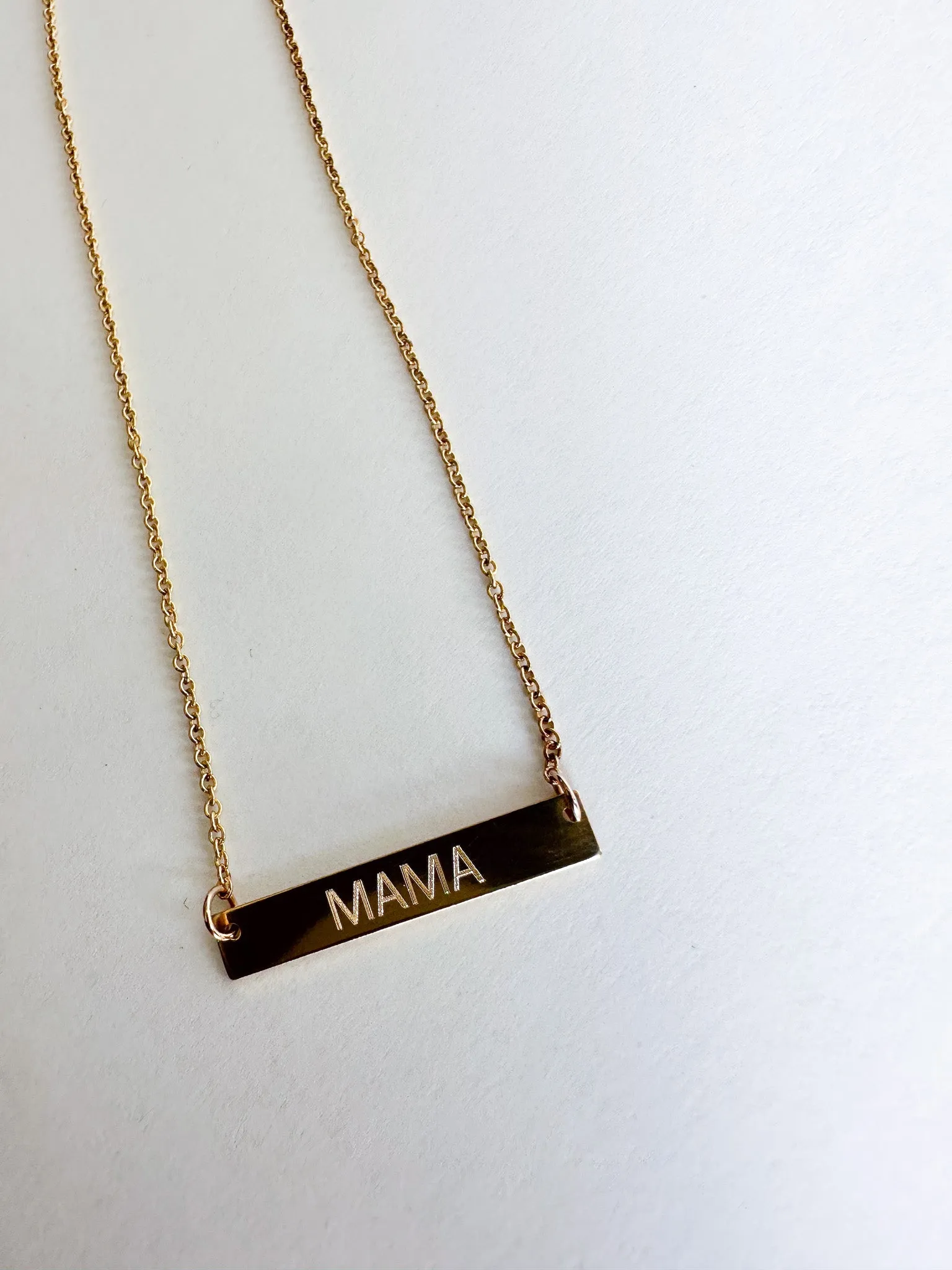 Engraved Bar Necklace