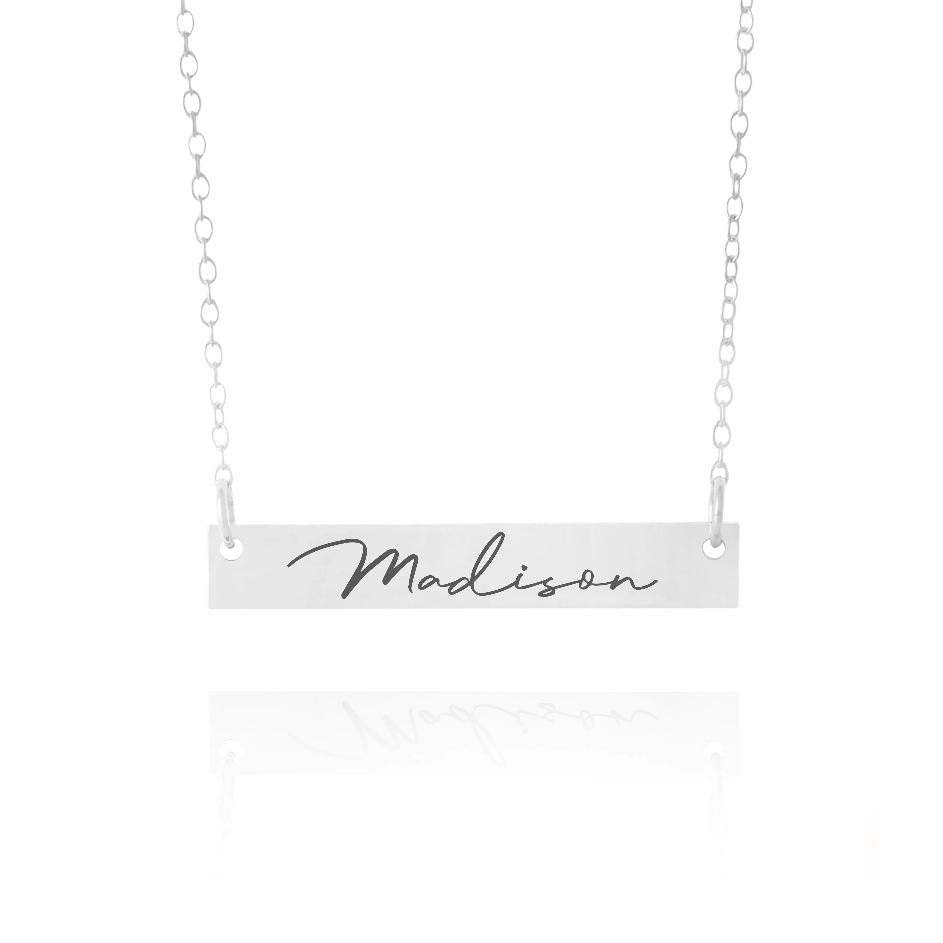Engraved Bar Necklace