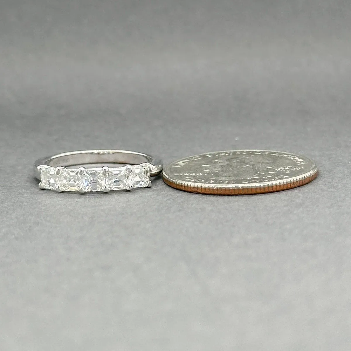 Estate 18K W Gold 1.30ctw H/VS2-SI1 Diamond Wedding Ring