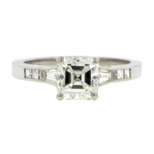 Estate Engagement Ring, Asscher 1.55ct