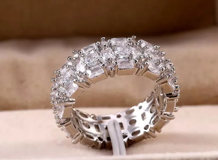 Eternity Ring | Baguette Ring | Womens Diamond Ring | Mens Iced Out Ring | Wedding Band | friendship Ring | iced out rings | Big Ring