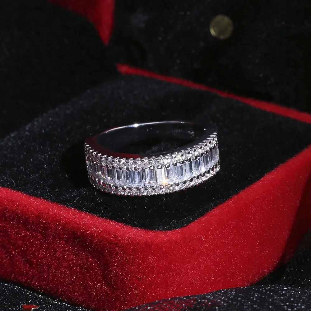 Eternity Ring | Promise Ring | Baguette Ring | Womens Ring | Eternity Ring Diamond | Iced Out Ring | Engagement Rings | Eternity Ring | Ring