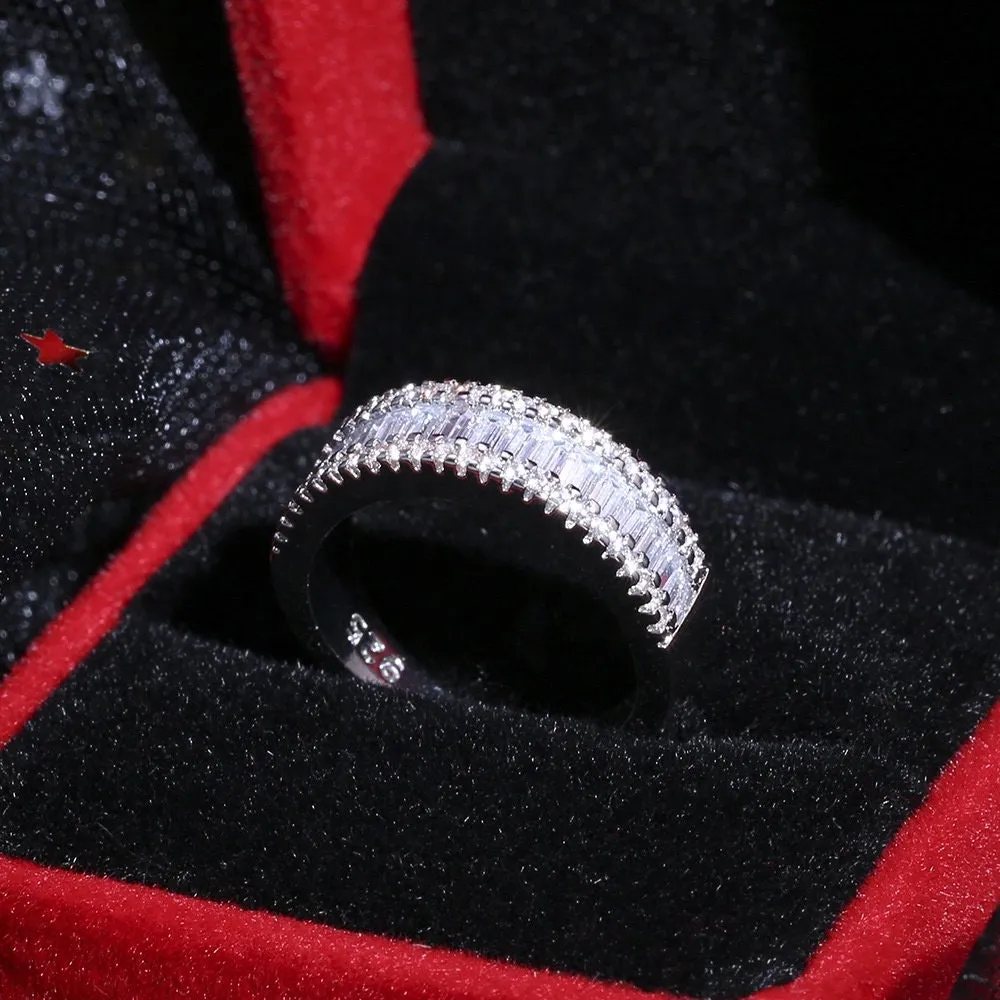 Eternity Ring | Promise Ring | Baguette Ring | Womens Ring | Eternity Ring Diamond | Iced Out Ring | Engagement Rings | Eternity Ring | Ring