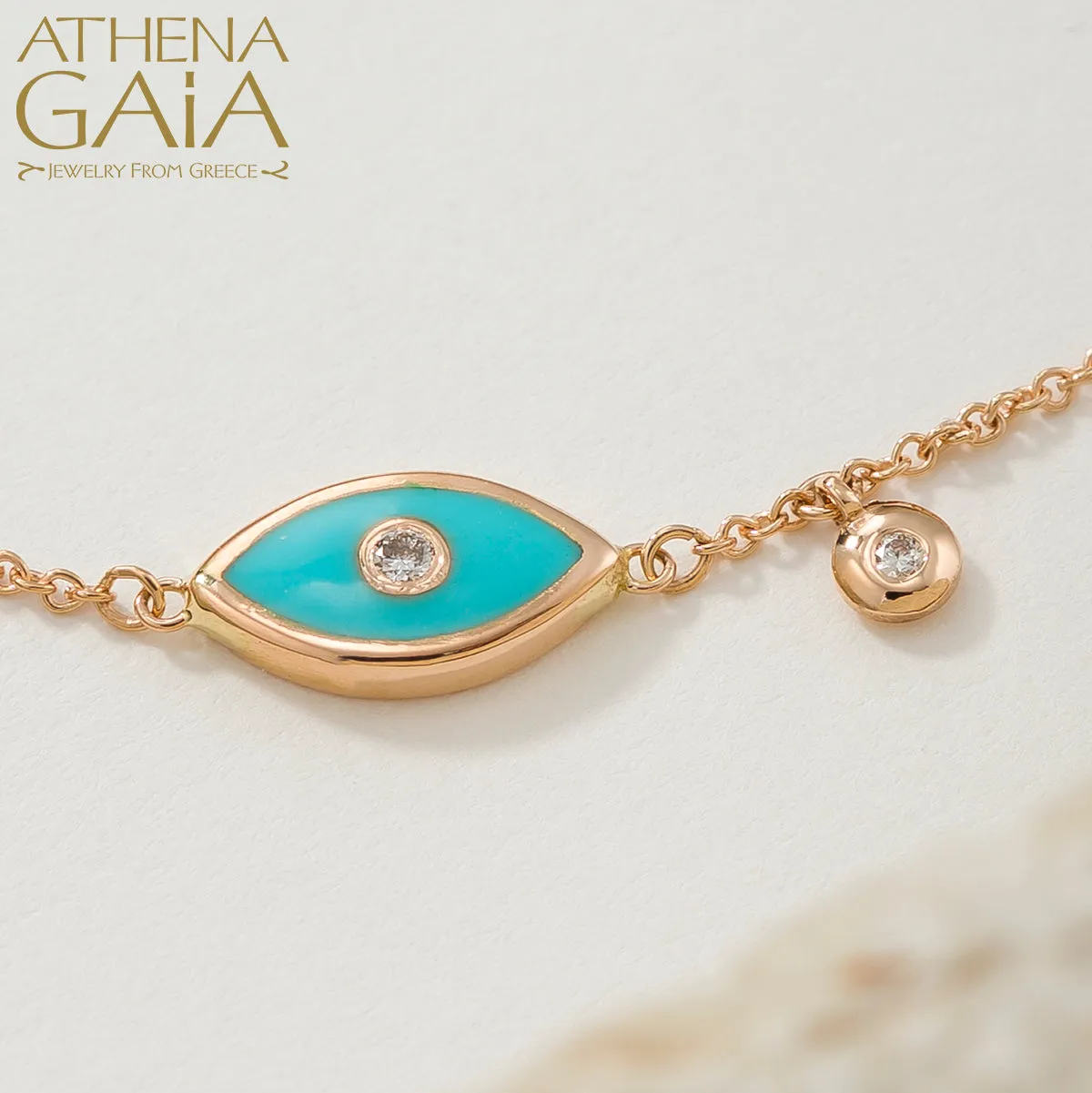 Evil Eye Enamel With Diamond Bracelet