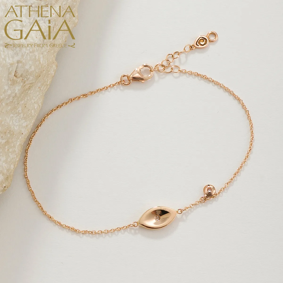 Evil Eye Enamel With Diamond Bracelet