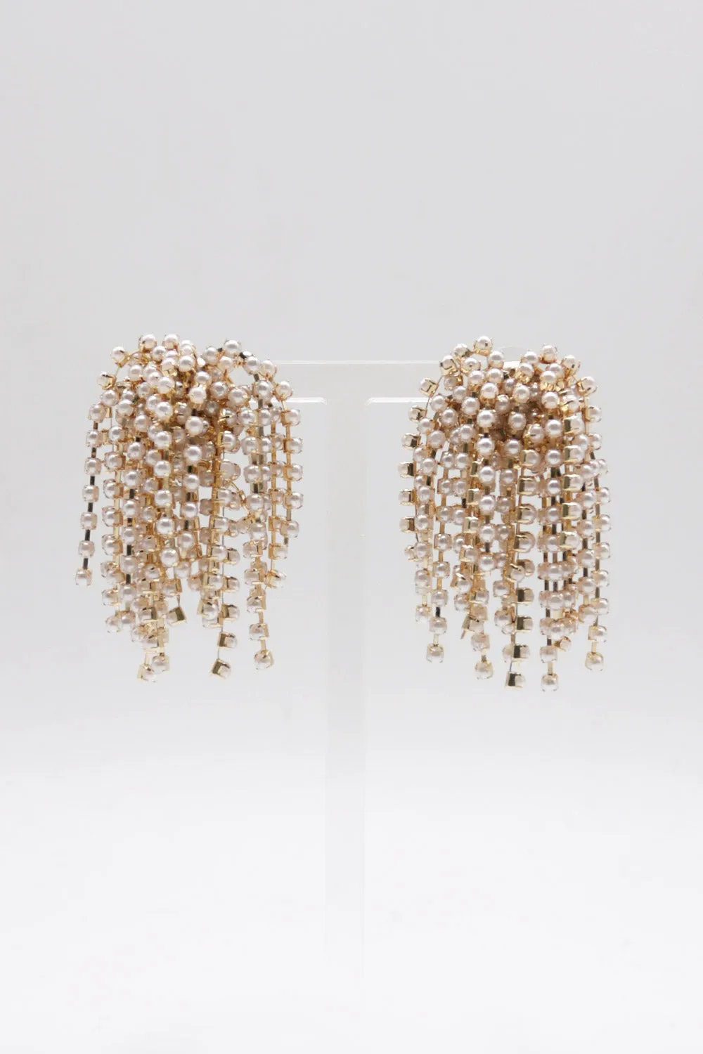 Faux Pearl Stamens Earrings