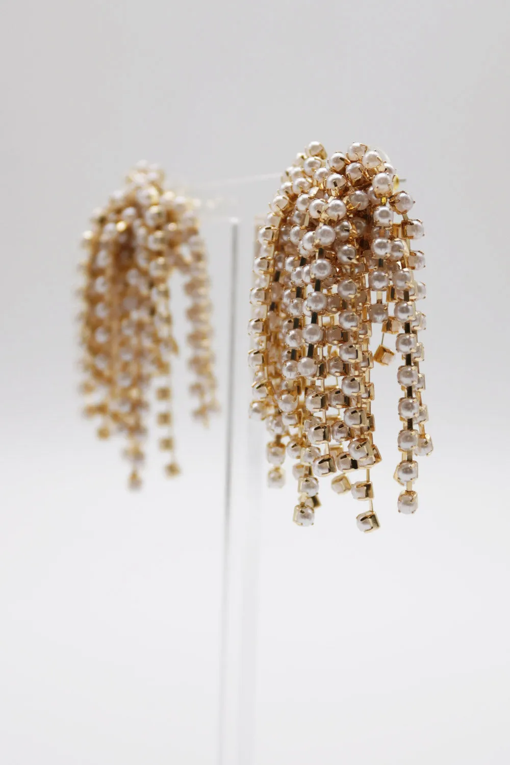 Faux Pearl Stamens Earrings
