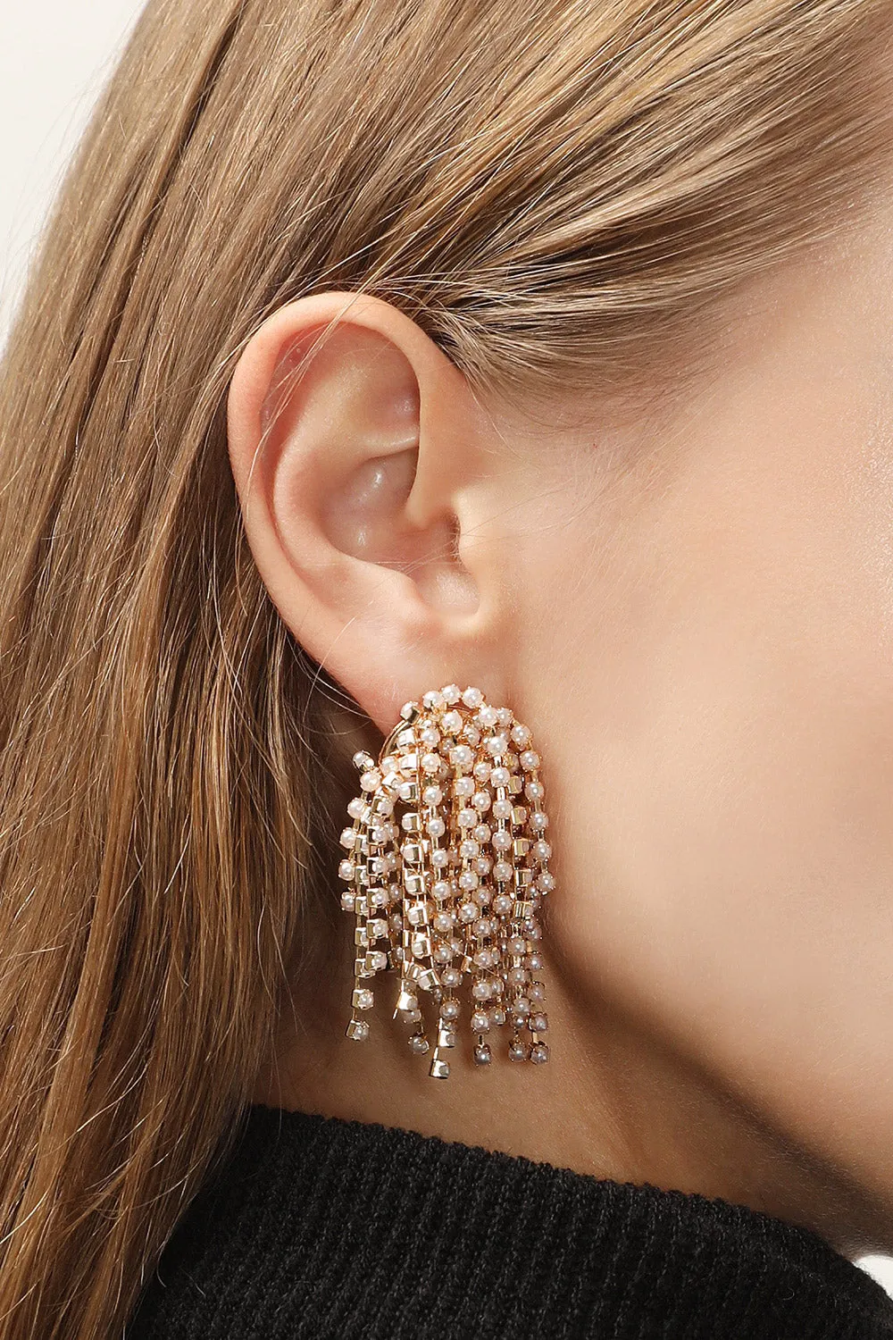 Faux Pearl Stamens Earrings