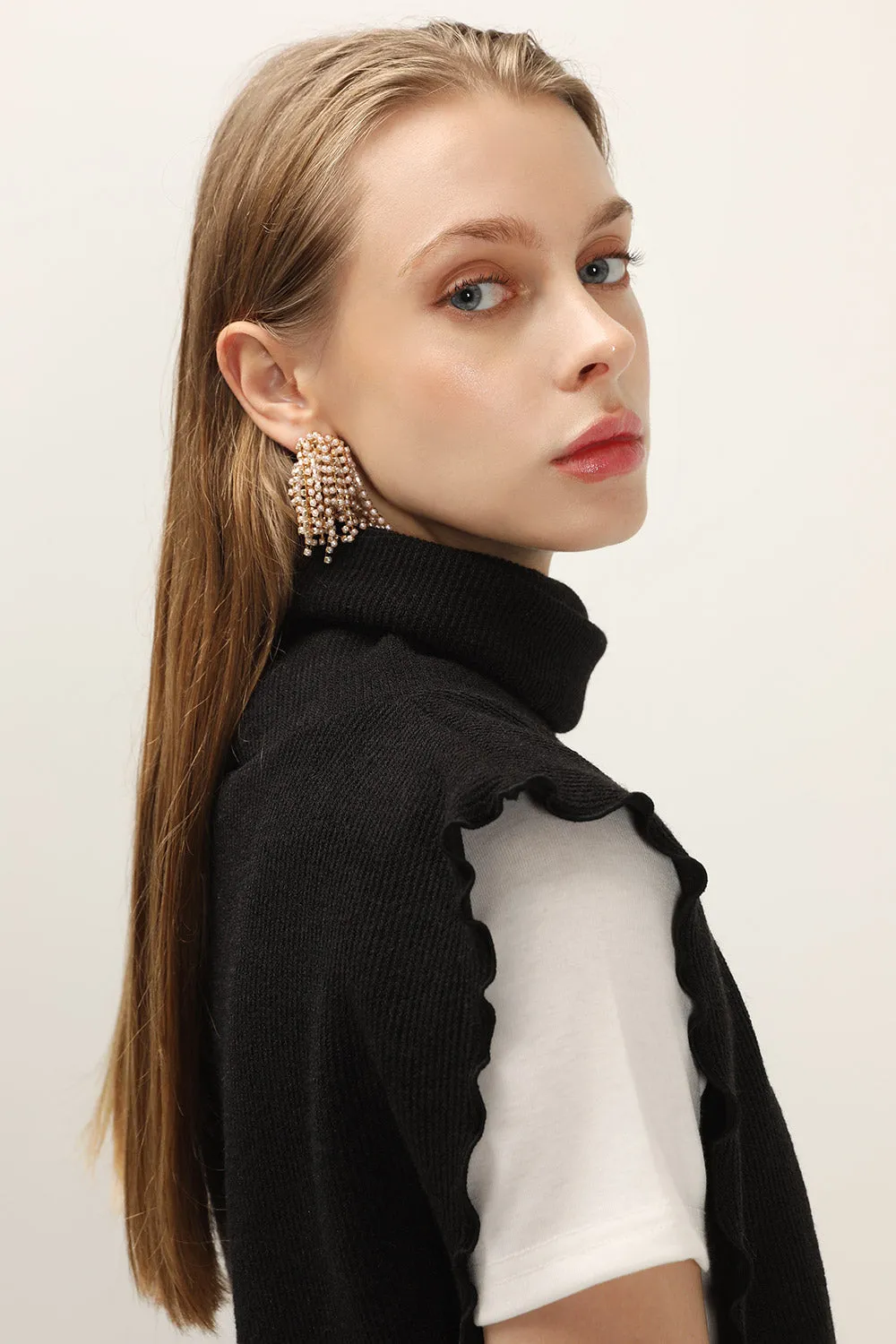 Faux Pearl Stamens Earrings