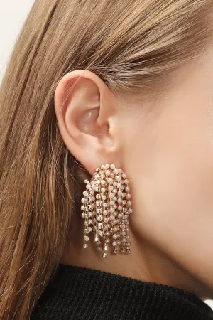 Faux Pearl Stamens Earrings