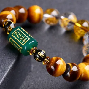 Feng Shui 12 Chinese Zodiac Tiger Eye Luck/Health Protection Bracelets (Men and Women)