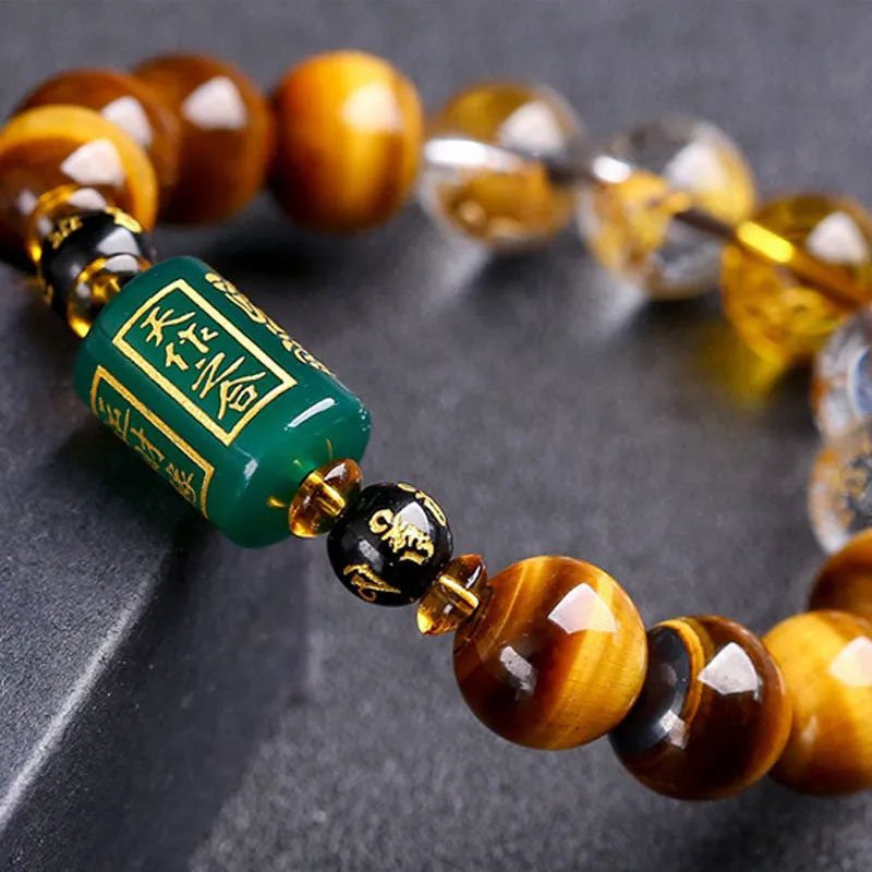 Feng Shui 12 Chinese Zodiac Tiger Eye Luck/Health Protection Bracelets (Men and Women)