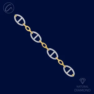 Flawless Classy Diamond   18k Gold Bracelet