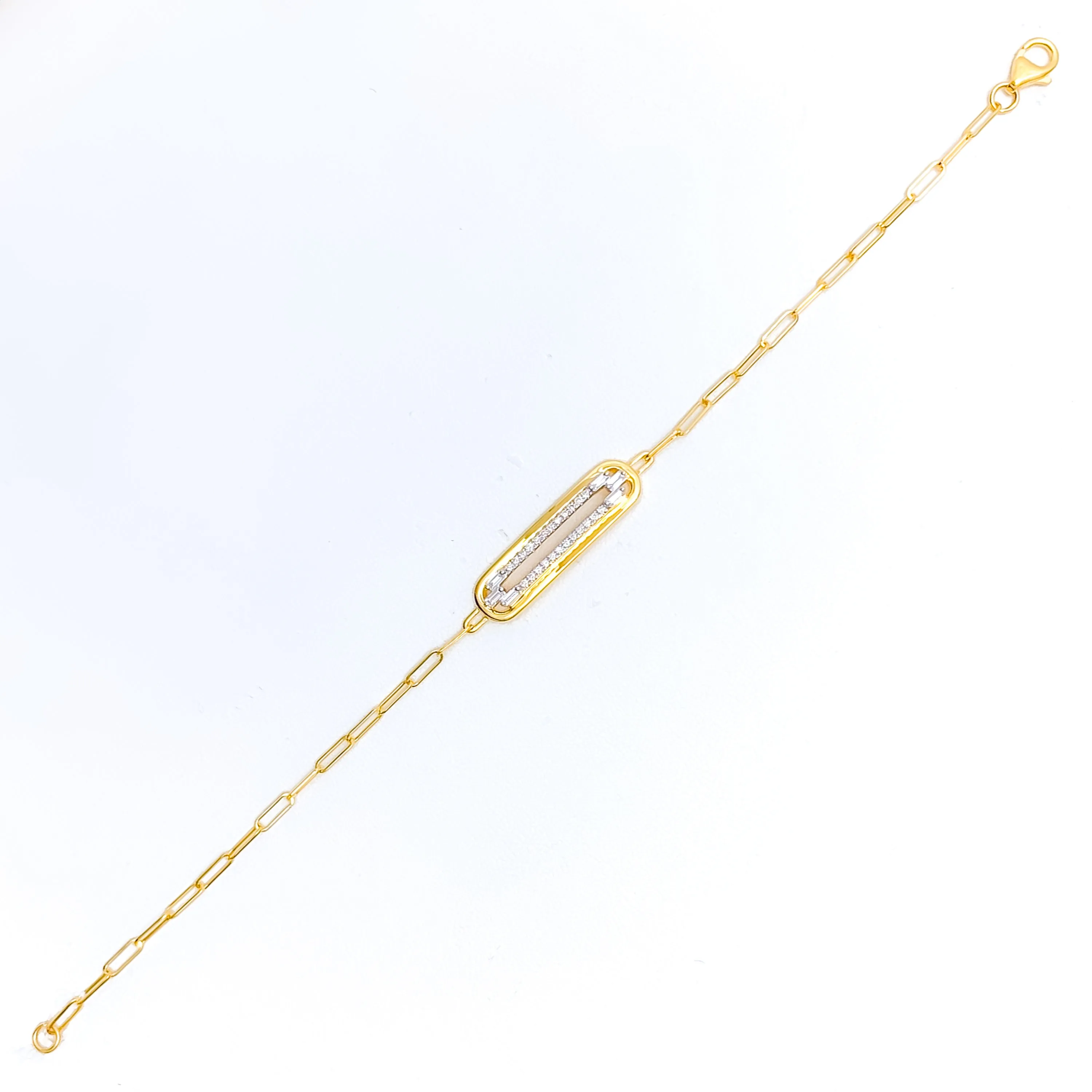 Flawless Classy Diamond   18k Gold Bracelet