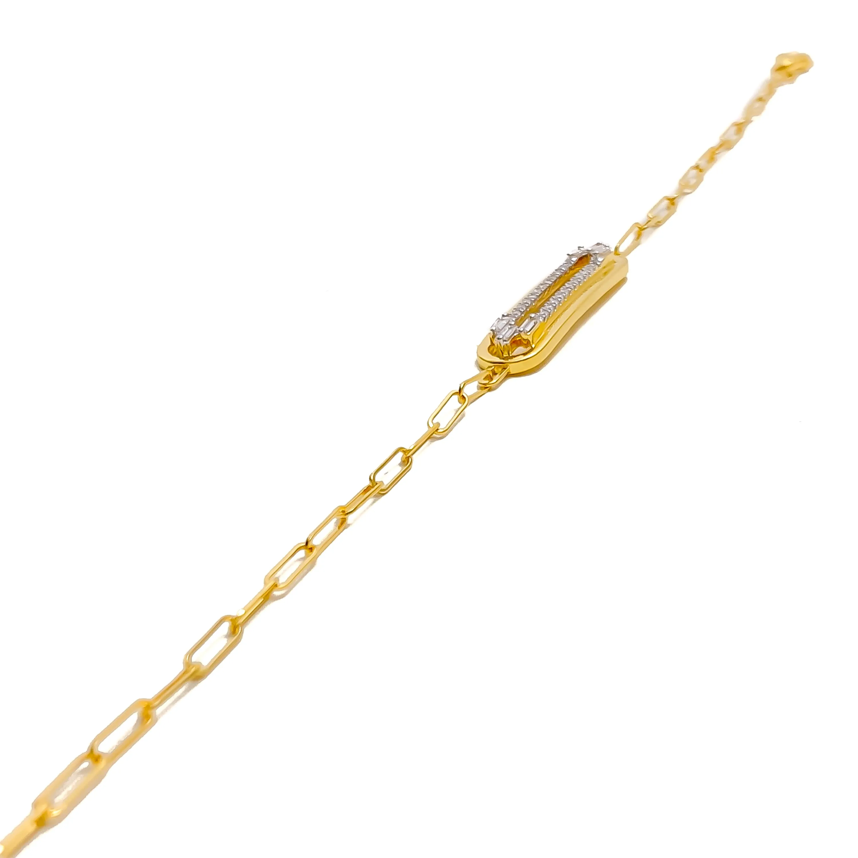 Flawless Classy Diamond   18k Gold Bracelet