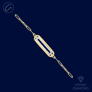 Flawless Classy Diamond   18k Gold Bracelet