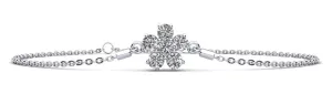 Flower Shaped Diamond Adjustable Diamond Bracelet with 0.96 ct.(finished) 3.5mm